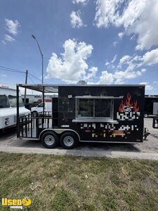 2023 8' x 18' Kitchen Food Concession Trailer w/ 6' Porch and Pro Fire System
