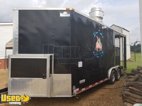 2014 Arising SLE Equipment 8.5' x 25' BBQ Food Concession Trailer with Porch
