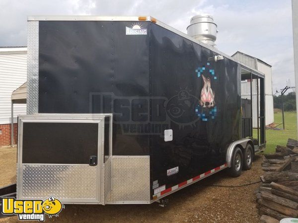 2014 Arising SLE Equipment 8.5' x 25' BBQ Food Concession Trailer with Porch