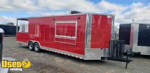 New - 2022 8.5' x 28' Mobile Kitchen Food Trailer with Porch