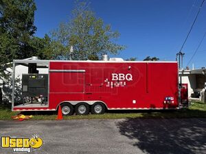 2017 8.5' x 29'  Barbecue Food Trailer with Porch and Bathroom