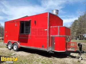 NEW 2020 8' x 18' Wood-Fired Pizza Trailer with Never Used 2021 Kitchen