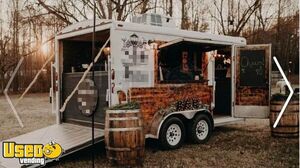 Custom - 2022 7' x 14' Mobile Bar Trailer | Beverage Concession Trailer