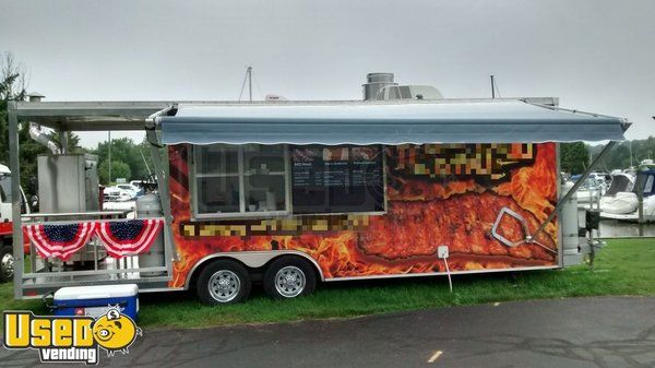 2015 - 8' x 24' BBQ Concession Trailer with Porch