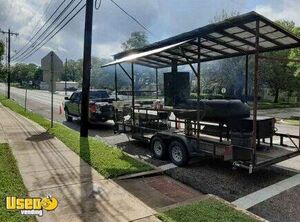Ready to Grill Used Barbecue Concession Trailer / Spacious Mobile BBQ Unit