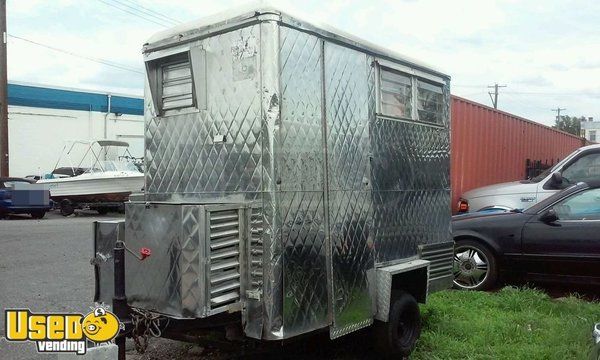 Compact Stainless Steel Concession Trailer