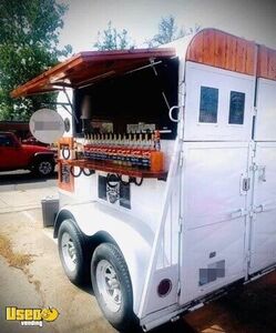 Cute Horse Trailer Mobile Bar Conversion / Mobile Beverage Vending Trailer