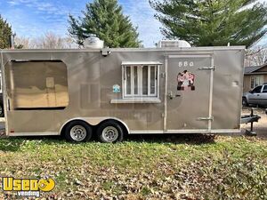 8' x 20' Barbecue Food Concession Trailer with Porch Mobile Vending Unit