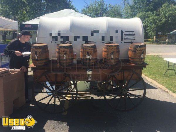 4.6' x 8.2' Wagon Vintage Style Soda / Beverage Concession Trailer Soda Wagon