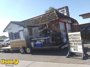 Coffee / Food / Snowball Concession Stand on Trailer with Large Porch