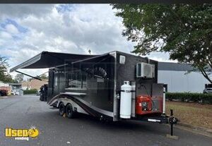 2025 8.5' x 22' Barbecue Food Concession Trailer with Fire Suppression & 6' Porch