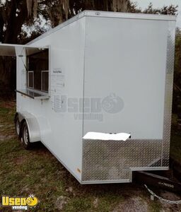 Like-New 2022 - 7.5' x 14' Covered Wagon Food Concession-Vending Trailer