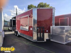 NEW 2022 - 8.5' x 16' Empty Food Concession Trailer with 6' Porch