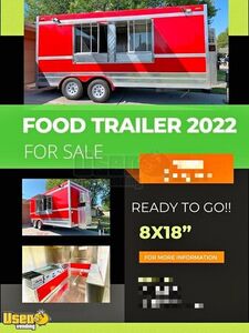 NEW 2022 - 8' x 18' Food Concession Trailer with Clean Interior