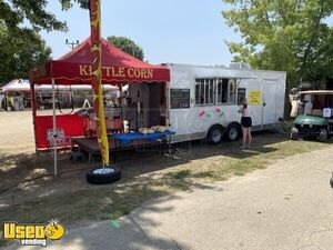 TurnKey - Cynergy 2021 8.5' x 20' Kettle Corn / Lemonade Shaved Ice Concession Trailer w/ Tent