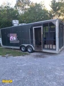2017 8' x 23' Commercial Barbecue Rig with Porch / Mobile Kitchen Trailer