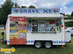 Turn key Business - 2004 7' x 14' Smoothie Trailer | Shave Ice Concession Trailer