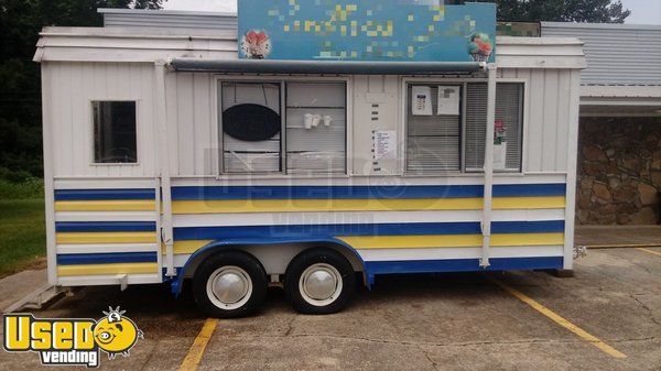 2008 7' x 16' Snowcone Concession Trailer/Used Snowball Trailer