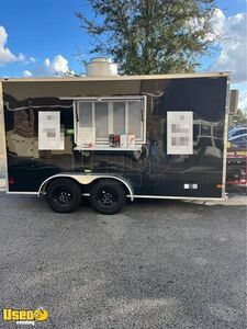 Like New 2024 - 7' x 14' Kitchen Food Concession Trailer with Pro-Fire Suppression