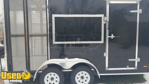 NEW 2017 - 7' x 12' Food Concession Trailer with Porch