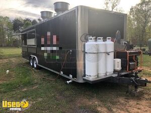 2014 - 8.8' x 28' Five-Window Mobile Kitchen Food Concession Trailer