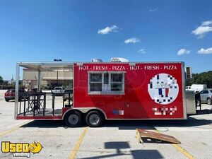 2024 8.5' x 24' Pizza Food Concession Trailer w/ Porch and Pro Fire System