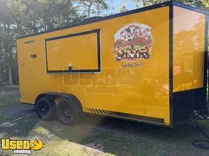 Like New - 2024 7' x 17' Barbecue Concession Trailer with Smoker