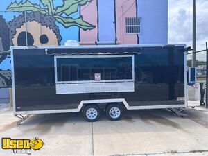 Like New - 2023 7' x 18' Kitchen Food Concession Trailer Mobile Vending Unit