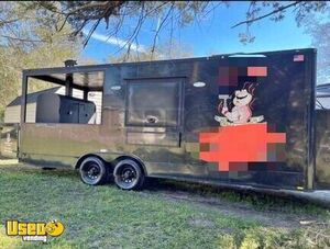 2018 - 22.5' Barbecue Food Concession Trailer with Open Porch