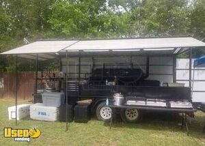 18' Barbecue Smoker Food Concession Trailer | Mobile BBQ Catering Unit with Smoker