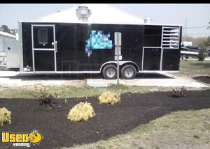 2023 8.5 x 24' Kitchen Food Concession Trailer with Porch + Pro Fire System
