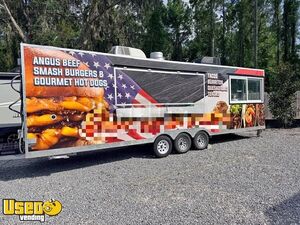 2024 - 31' Triple Axle Food Kitchen Concession Trailer w/ Pro Fire System