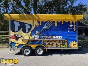 2018 7' x 15' Kitchen Food Concession Trailer with Pro Fire System